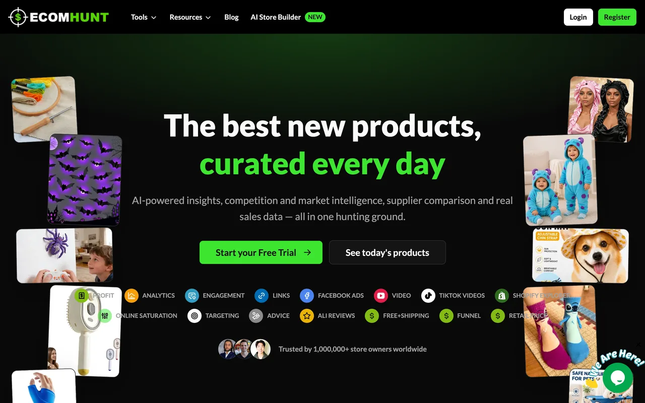 EcomHunt homepage